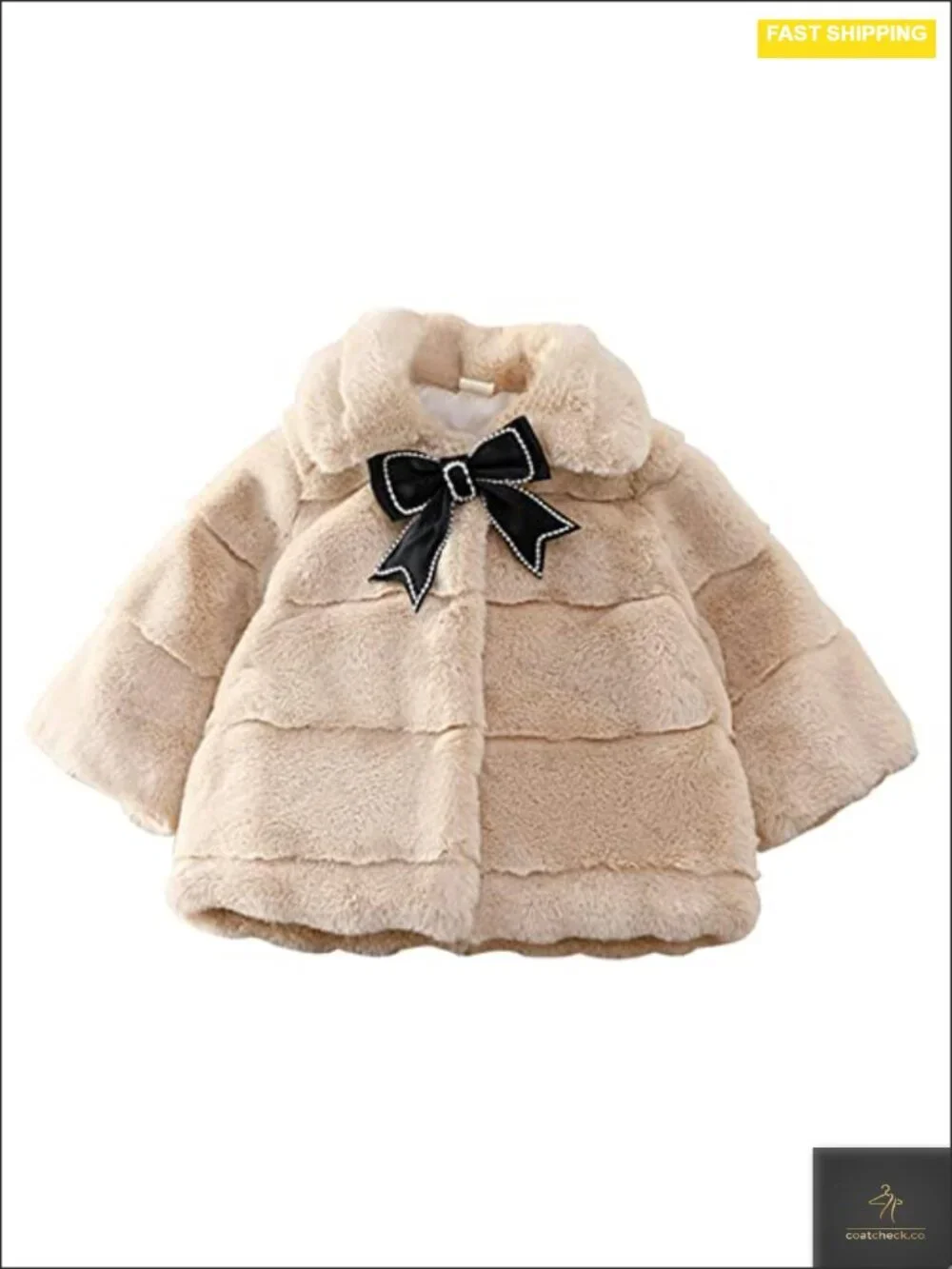 Baby Girl Faux Fur Cape Coat Winter Warm Fuzzy Jacket Toddler